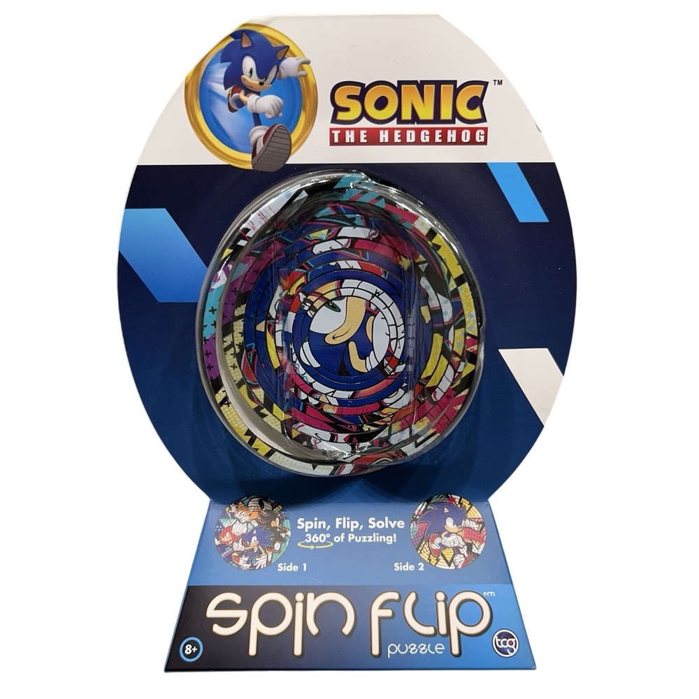 Spin Flip Puzzle: Sonic & Dr. Eggman‎ -2-In-1: Double-Sided Puzzle 8+